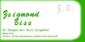 zsigmond biss business card